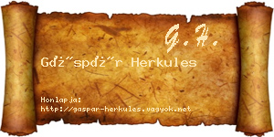 Gáspár Herkules névjegykártya